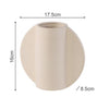 Circle Vessel Vase - Creamy White - 16cm - Razzino Furniture