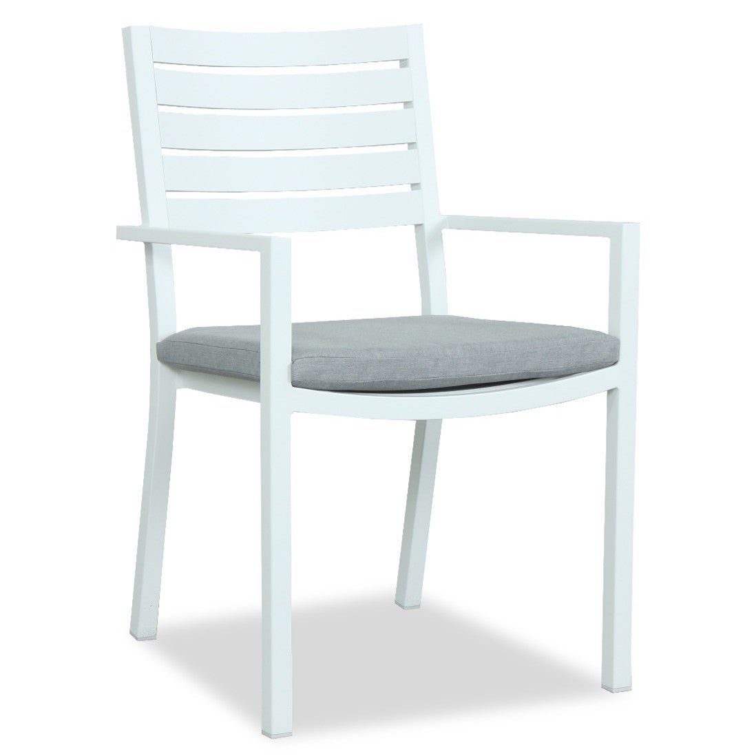 Como Aluminium Outdoor Dining Chair - Matte White - Razzino Furniture