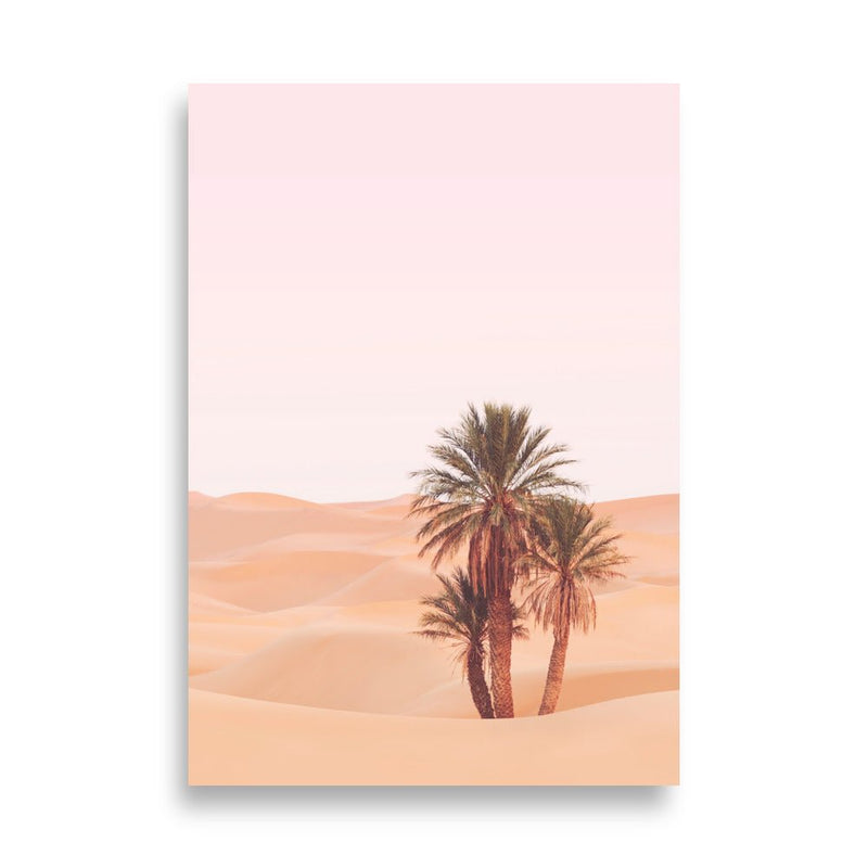 Desert Palm Sunset Art Print Poster