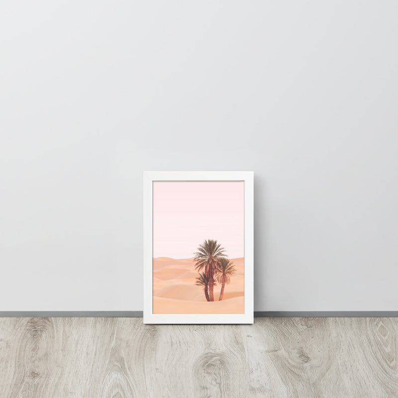 Desert Palm Sunset Framed Art Print