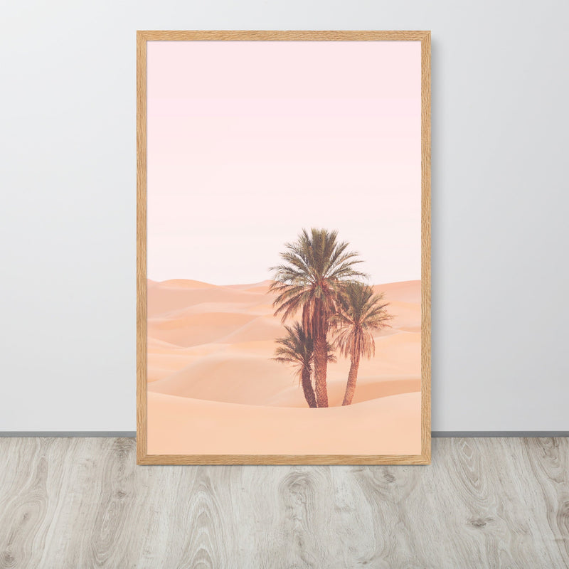 Desert Palm Sunset Framed Art Print