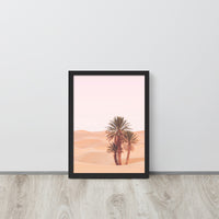 Desert Palm Sunset Framed Art Print