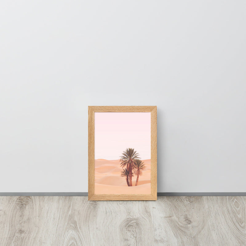 Desert Palm Sunset Framed Art Print