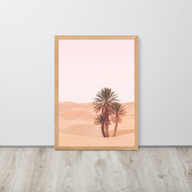 Desert Palm Sunset Framed Art Print