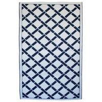 Eco Outdoor Rug - Lattice - Royal Blue - Razzino Furniture