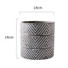 Grey Concrete Pot - Triangle Bands - Small 14cm - Razzino Furniture
