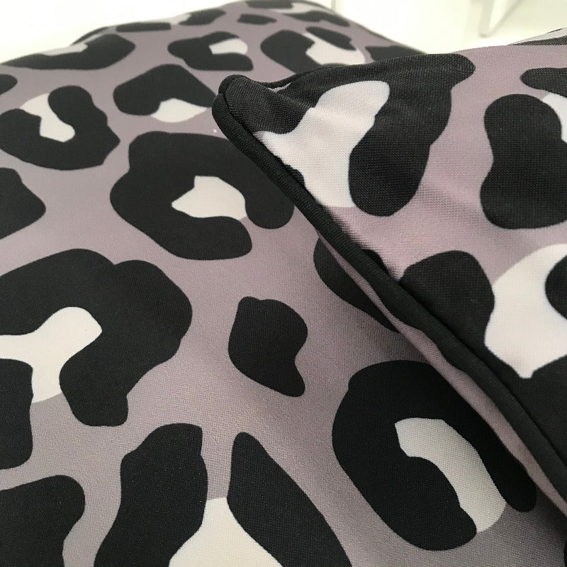 Grey Leopard Print - Outdoor Cushion - Razzino Furniture
