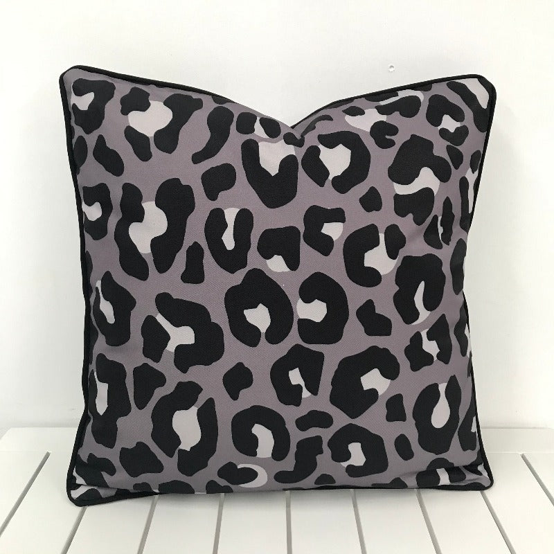 Black and white leopard print outlet cushions