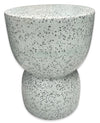 Hourglass Concrete Stool / Side Table - Mint Terrazzo