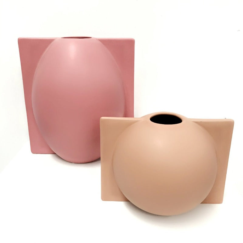 Large Egg Vessel Vase - Pink - 26cm - Razzino Furniture