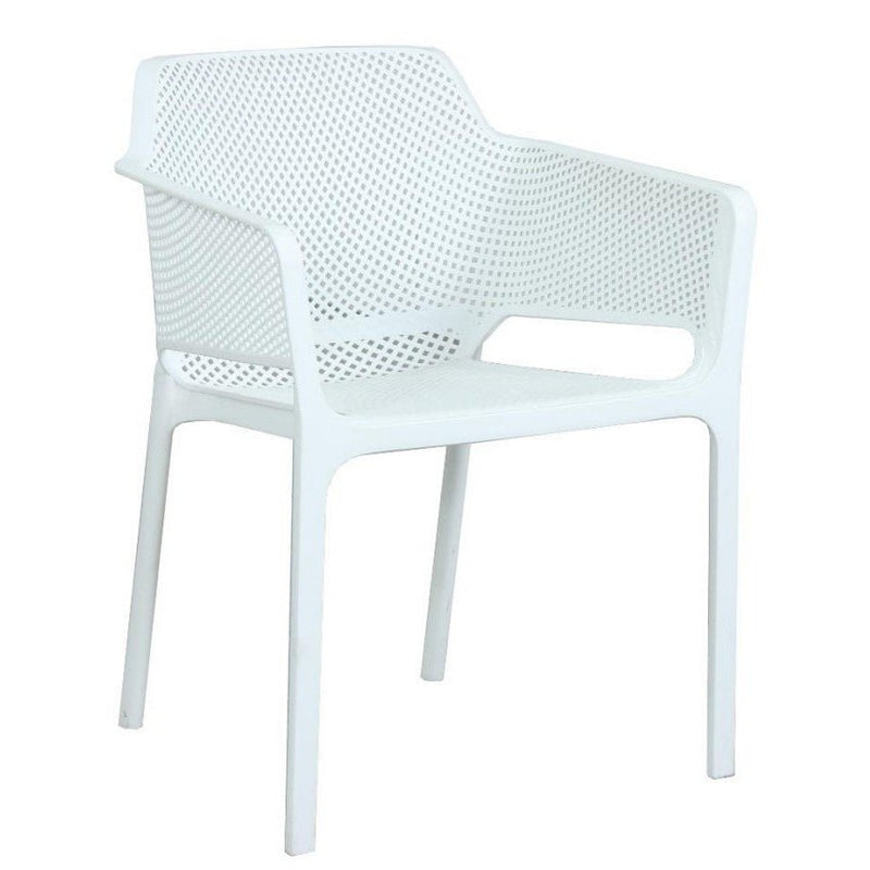 NET PP Outdoor Dining Chair - White - Razzino Furniture