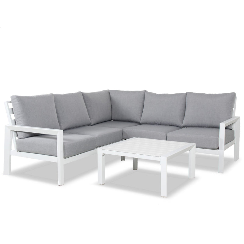 OSLO L Aluminium Outdoor Lounge Set - WHITE - Razzino Furniture