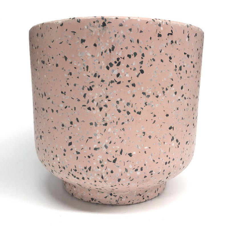 Pink Terrazzo Concrete Bowl with base Pot - Razzino Furniture