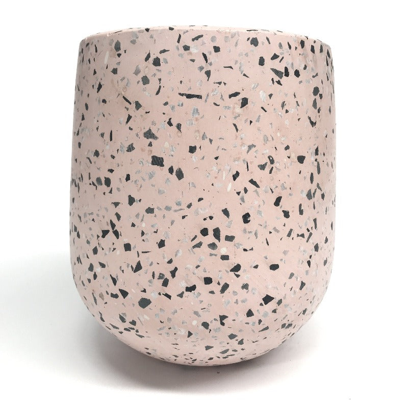 Pink Terrazzo Concrete Lotus Pot