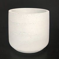 Raw Painted Concrete Pot - White