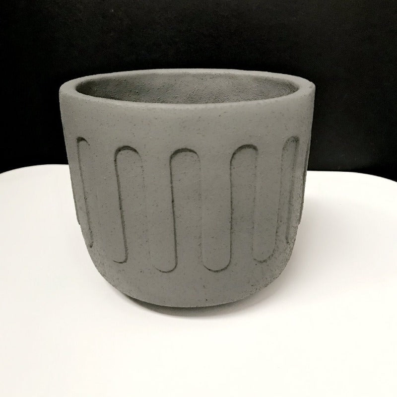Sandy Concrete Drip Pot - Grey (Small or Medium) - Razzino Furniture