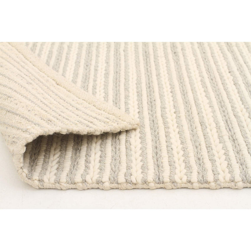 Skandi - Beige & Grey Braid Weave Wool Rug - Razzino Furniture