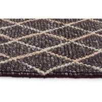 Urban Charcoal Chunky Knit 15mm Pile Wool Blend Rug - Razzino Furniture