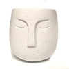 Warrior Face Pot - Sandy White (Small or Medium) - Razzino Furniture